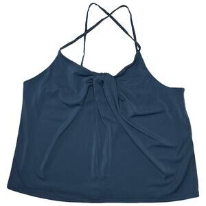 BANANA REPUBLIC X Repreve Women's Size Large Twist Front Navy Camisole Halter L